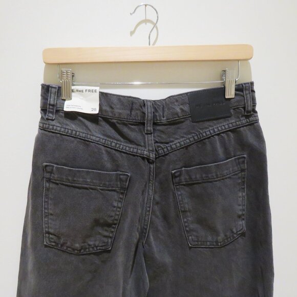 FREE PEOPLE WE THE FREE Jam Session Relaxed Capri Jean Rocksteady Black Boho NWT - Picture 11 of 15